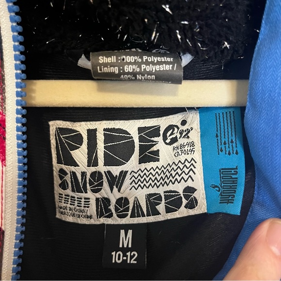 Ride Malibu Snowboard Jacket, Girls Youth Medium (10-12), Chevron Print - Picture 5 of 9